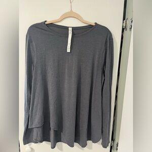 lululemon athletica Charcoal Long Sleeve Top